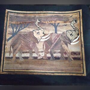 Banana Print Fibers African Elephant in Safari